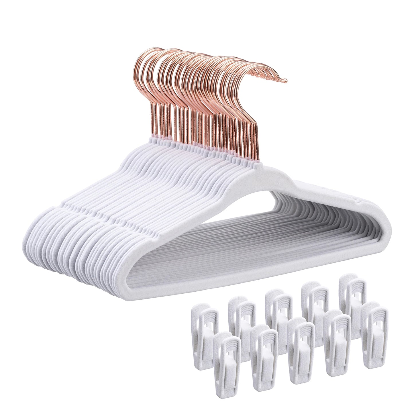 Baby Velvet Hangers 30/50 Pack - 11 Inch Premium Felt Non Slip Kids Hanger for Infant & Toddler Clothes.