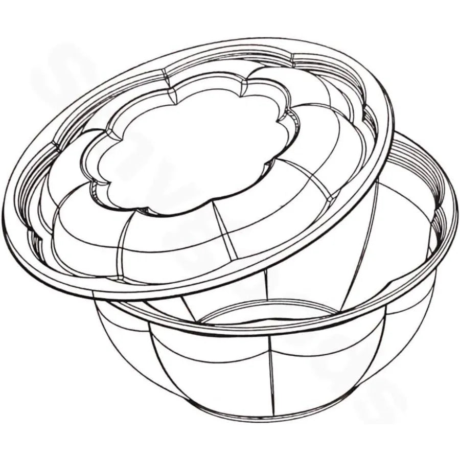 Disposable Plastic Salad Bowls with Airtight Lids .