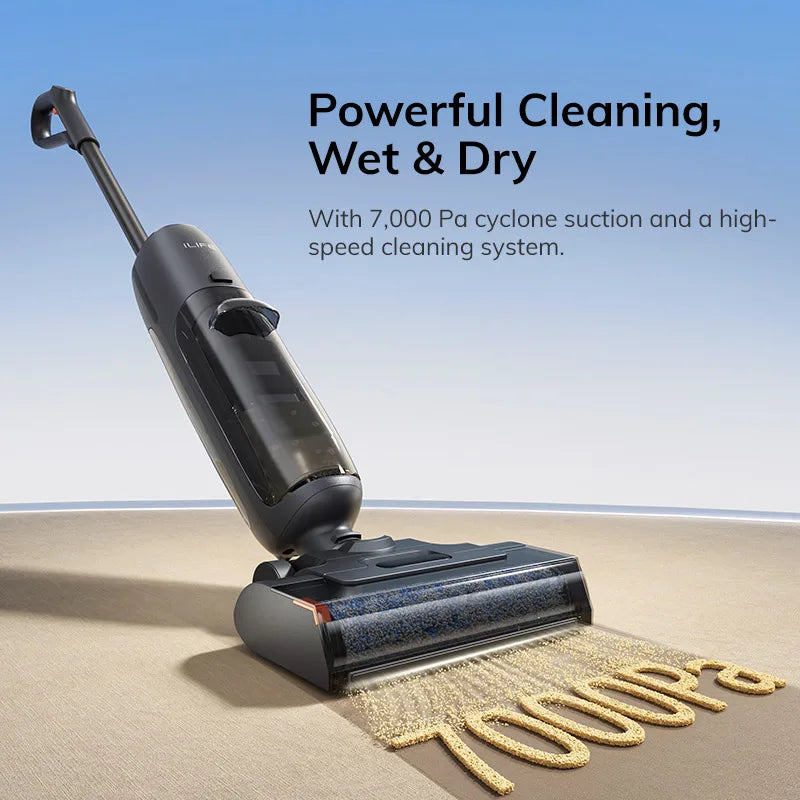 ILIFE W90 Pro Cordless Wireless Wet Dry Smart Mop Washing ,7000Pa Suction, 1Min Self Cleaning,.