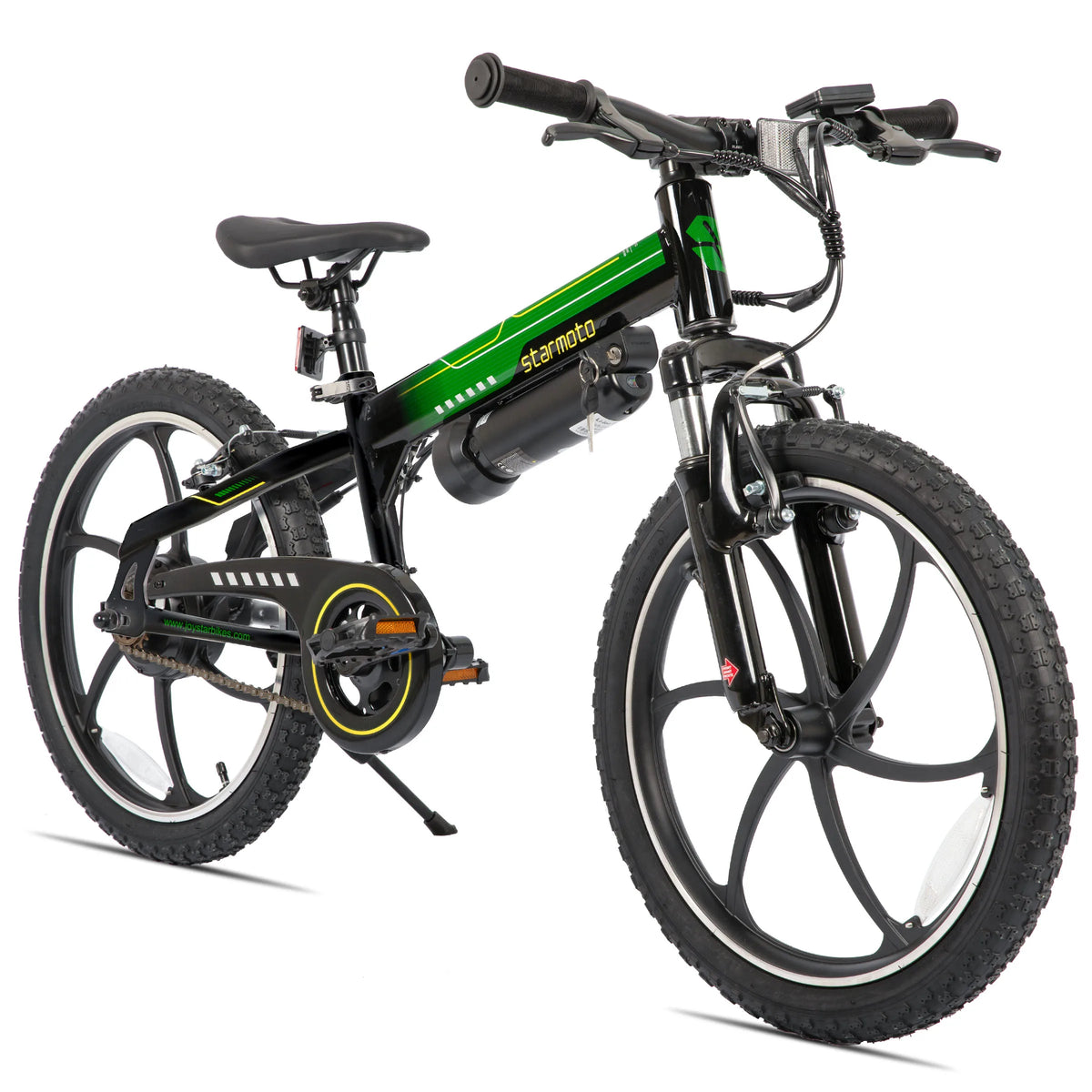 Kids' Electric Mountain Bike for Boys, Girls & Teens Ages 7+, 20 Inch Ebike with 250W Brushless Motor, 15 Miles Range & 15.5MPH Speed, Removable Battery & Dual V-Brakes,.
