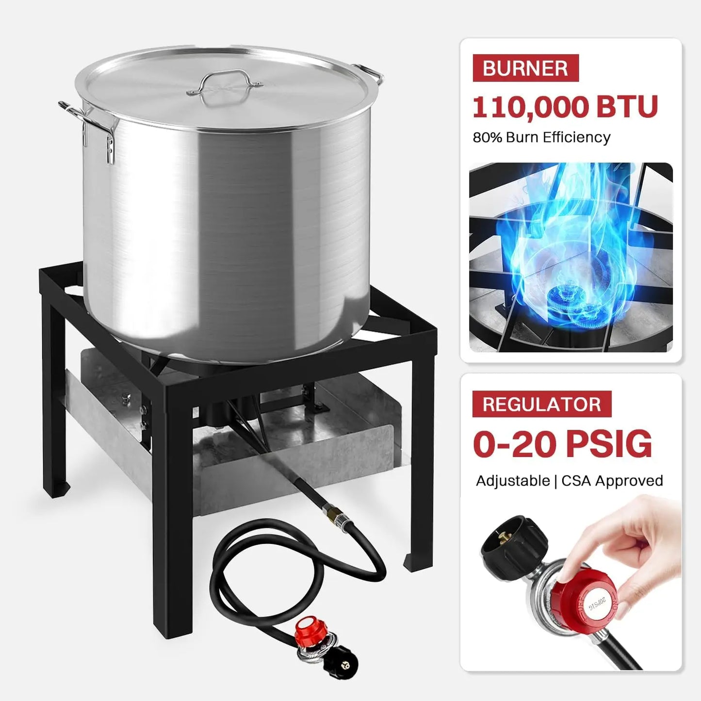 Outdoor Crawfish Boiler Seafood Boil Kit Includes Crab Pot