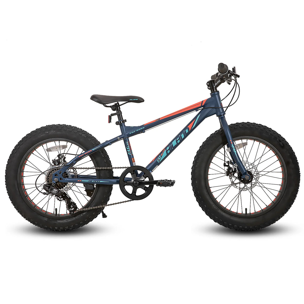 Hiland 20/24/26 Inch Kids Mountain Bike Fat Tire Dual-Disc Brake Shimano 7-Speed Beach Bicycle for Ages 5+ Years Old Boys And Girls