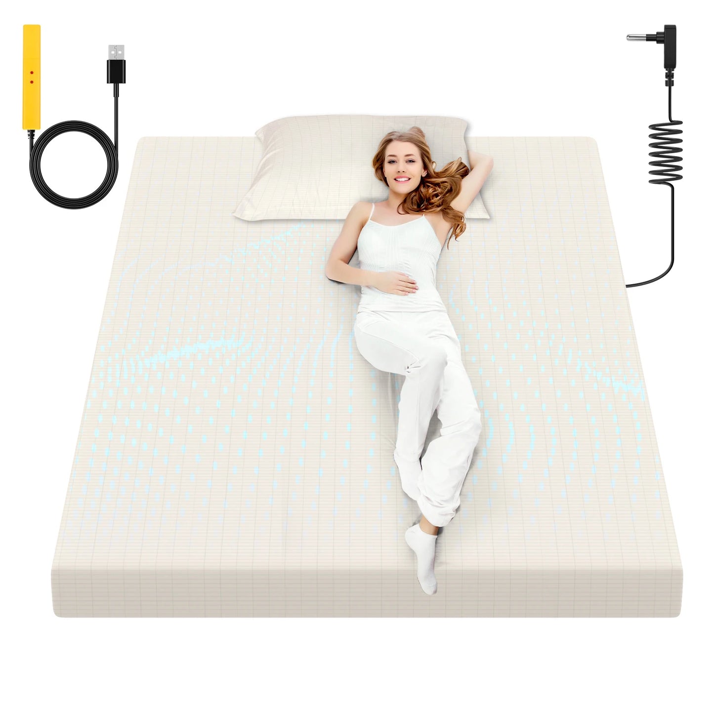 . Grounding Sheet, 90% Organic Cotton+10% Pure Silver Organic for Improved Sleep