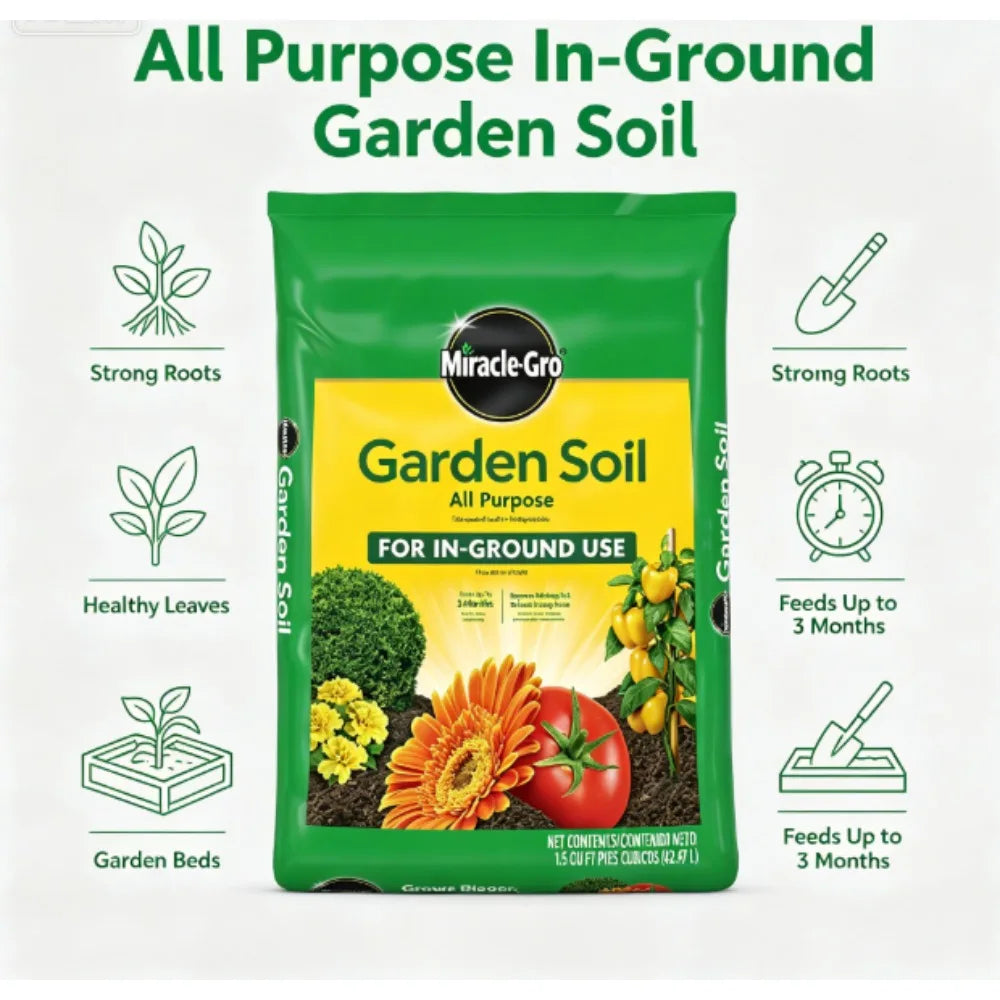 Miracle-Gro Garden Soil General Purpose, 1.5 cubic feet.