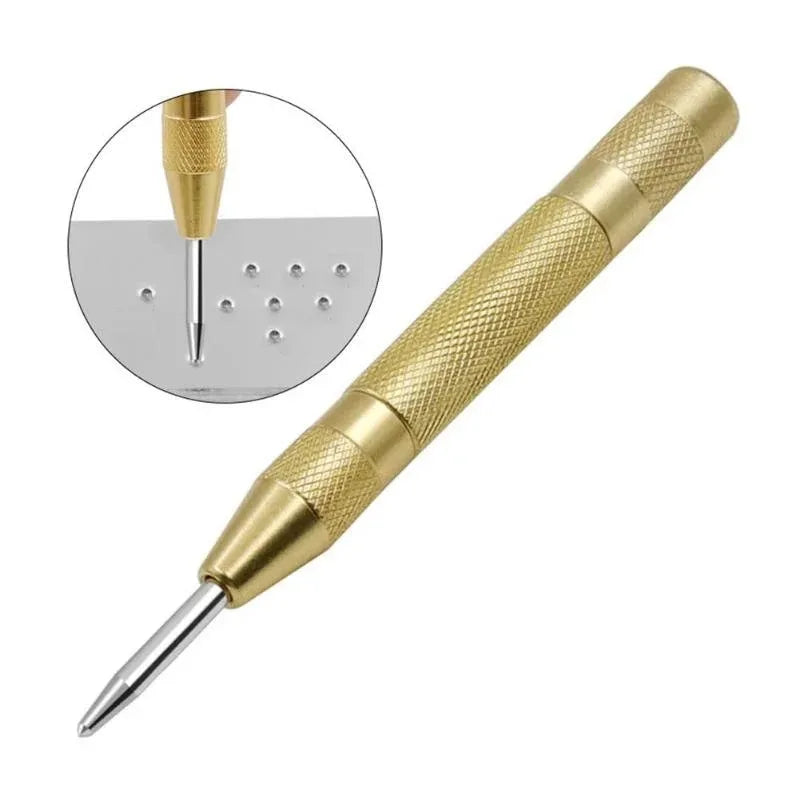 5-Piece Titanium-Coated High Speed Steel with Automatic Center Punch for Drilling Sheet Metal.