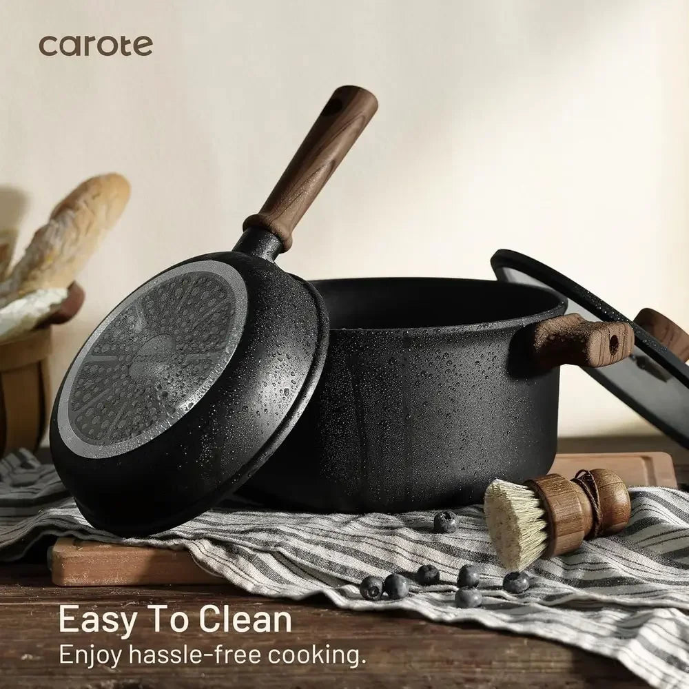 16-Piece Nonstick Cookware Set with Induction-Ready Pots and Pans
