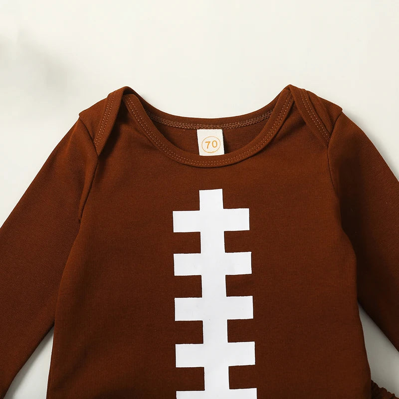 0-18M Baby Boy Girl Football Outfit Long Sleeve
