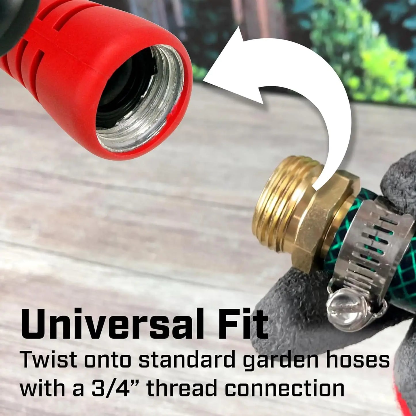 Adjustable Cone Tip Garden Hose Spray Nozzle with Rear Trigger Grip,