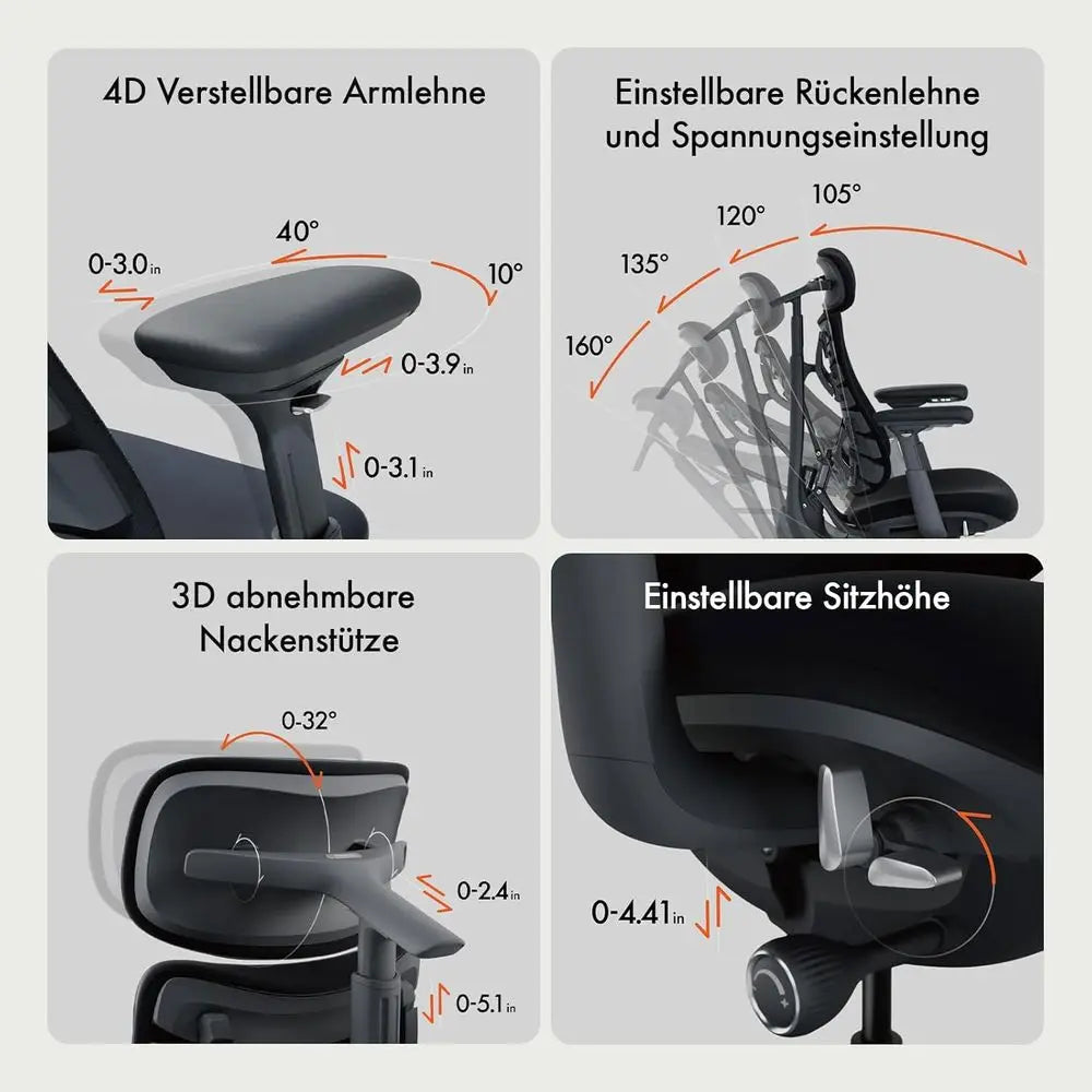 Ergonomic Office Chair with Adaptive Lumbar Support,