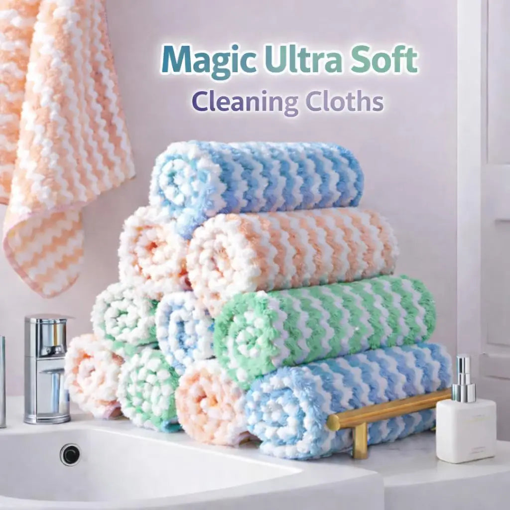 30-pack Non-stick, Sewage-resistant, Corrugated Microfiber Kitchen Cloths