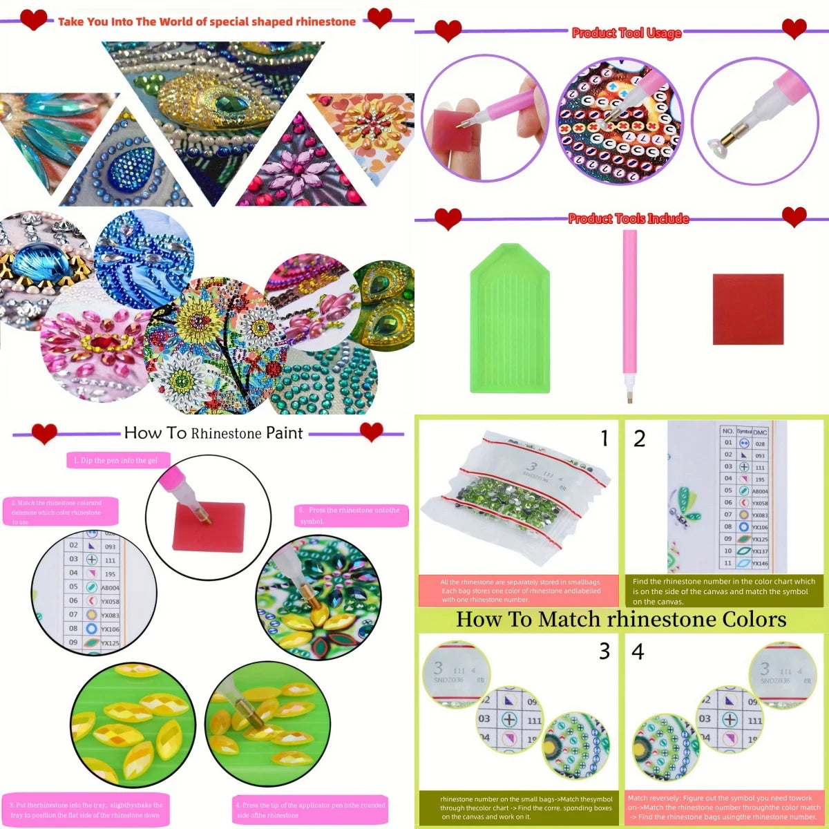 10-piece diamond painting coaster set,