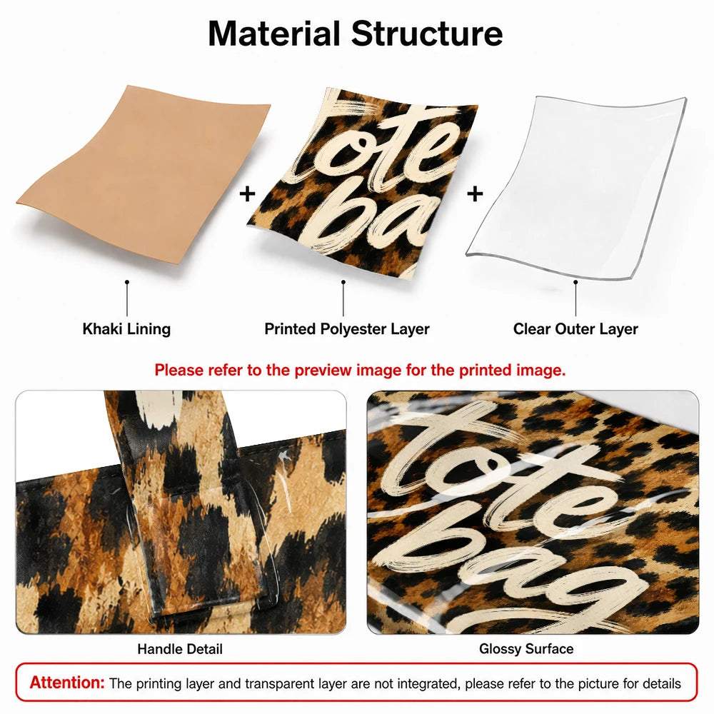 Women's Retro Leopard Print Tote Bag - 1pc Large-Capacity Short-Handle Handbag,.