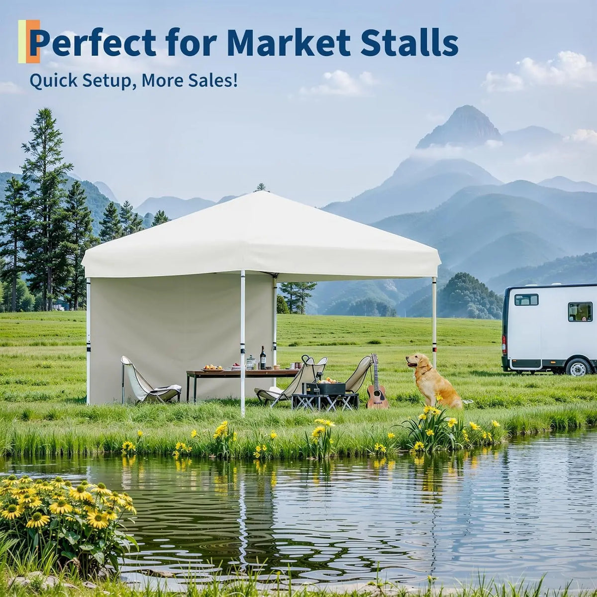 10x10 FT Pop Up Canopy Tent with 4 Removable Sidewalls Heavy Duty Instant Outdoor Gazebo Waterproof UV Protection Oxford Fabric Portable Sun Shelter .White
