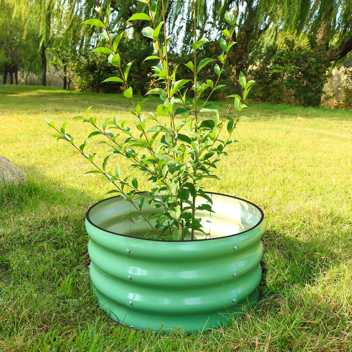 4‑Pack Galvanized Raised Garden Bed, 2×2×1ft Outdoor Planter Kit .