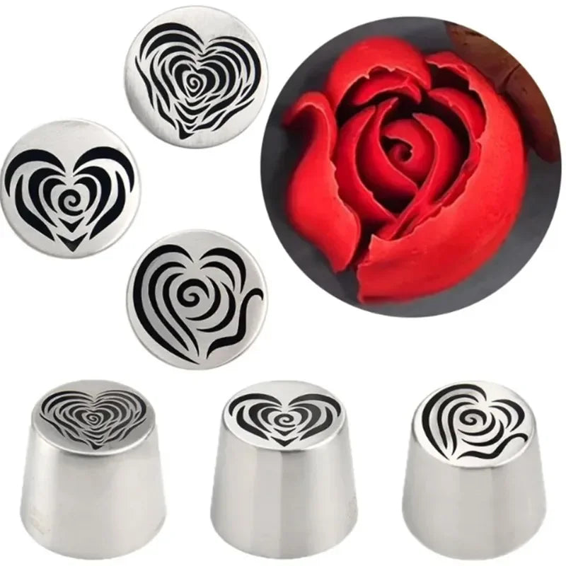 Stainless Steel Oversized Piping Rose Pattern