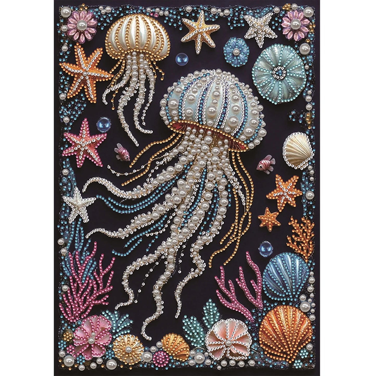 Owl Jellyfish Special Shaped  Diamonds Paintings 30x40cm