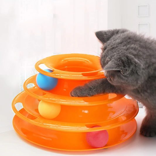 Pet cat toy Three-layer ball cat Turntable Cat
