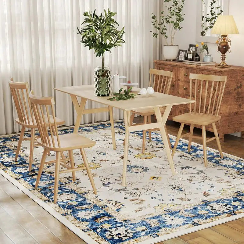 Machine Washable Area Rug 8x10, Blue