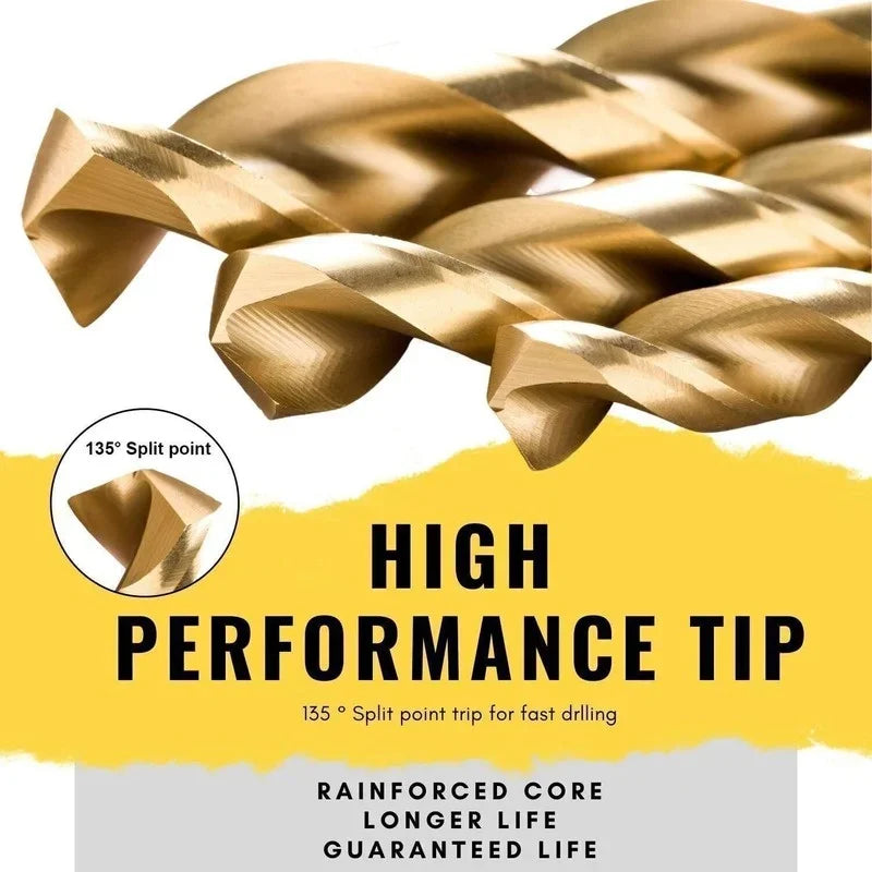 99Pcs HSS High Speed Steel Metric Drill Bit Sets .