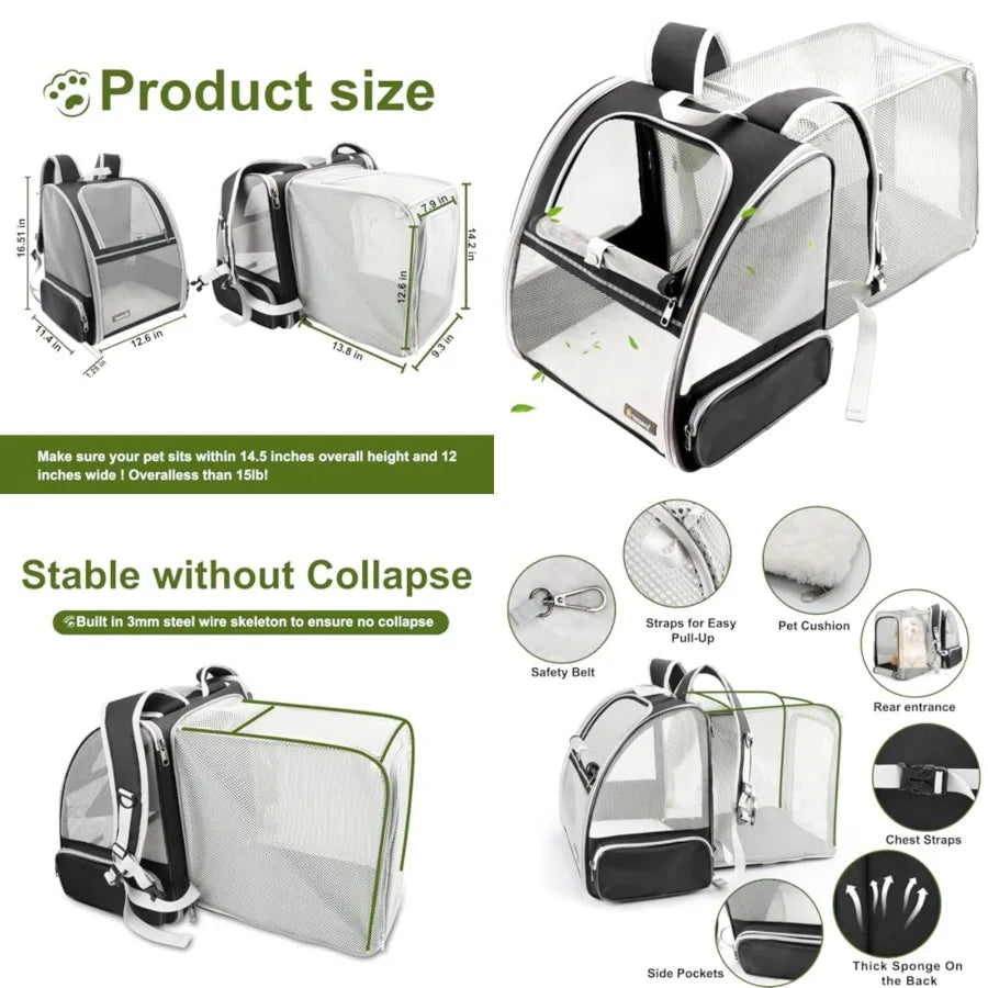 Innovative Traveler Bubble Backpack Pet Carriers for Cats and Dogs