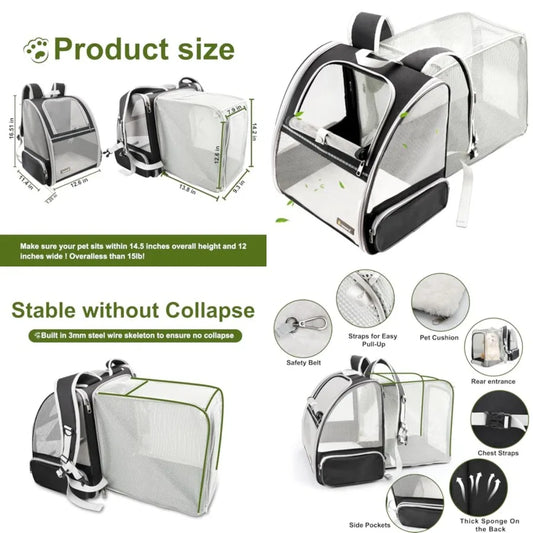 Innovative Traveler Bubble Backpack Pet Carriers for Cats and Dogs