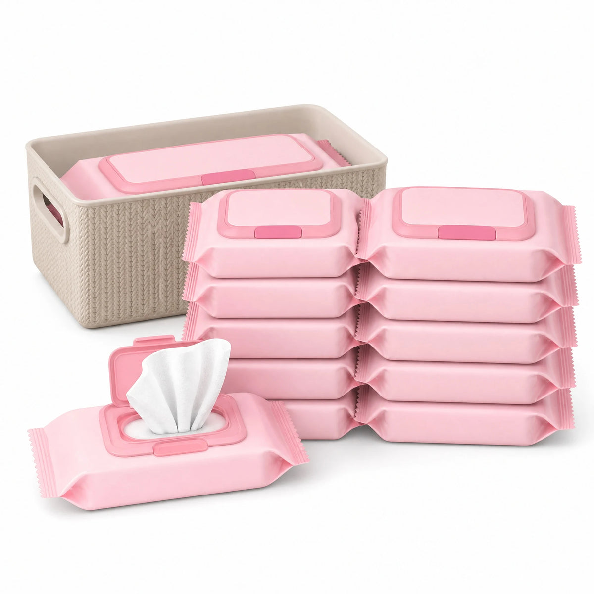 Gentle cleansing for the whole family — order your 10-pack wet wipes today.