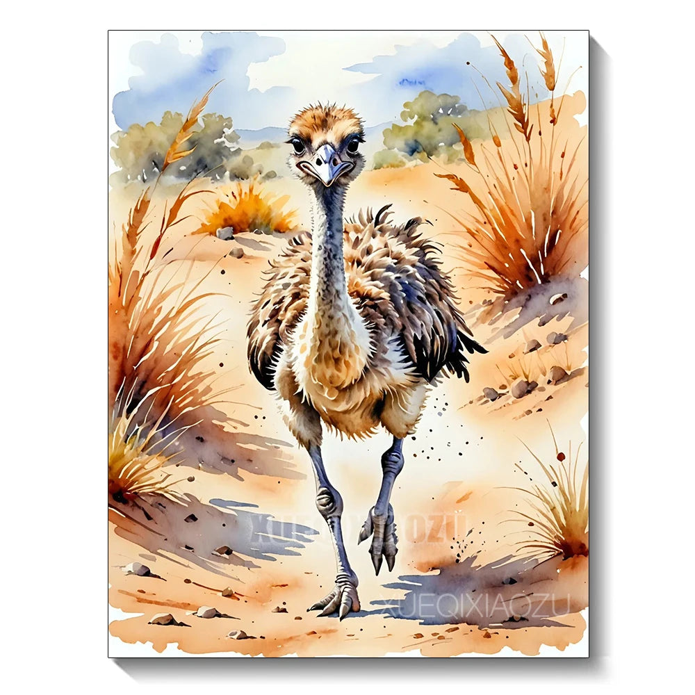 Watercolor Animal Series Diamond Painting Decoration Diy Full Rhinestone Eagle Raccoon Mosaic Cross Stitch Kit Gift
