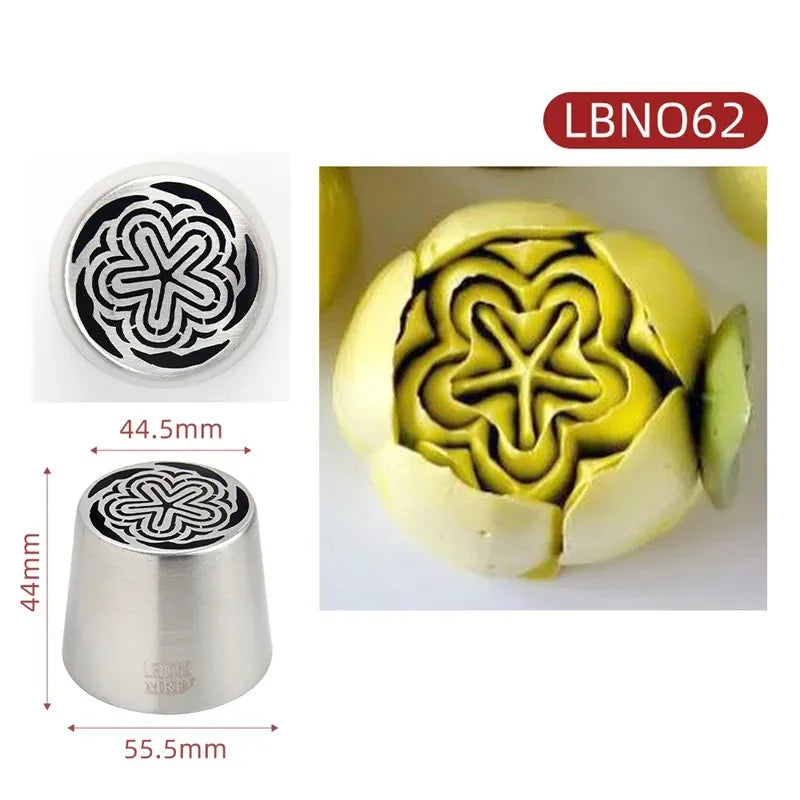Stainless Steel Oversized Piping Rose Pattern