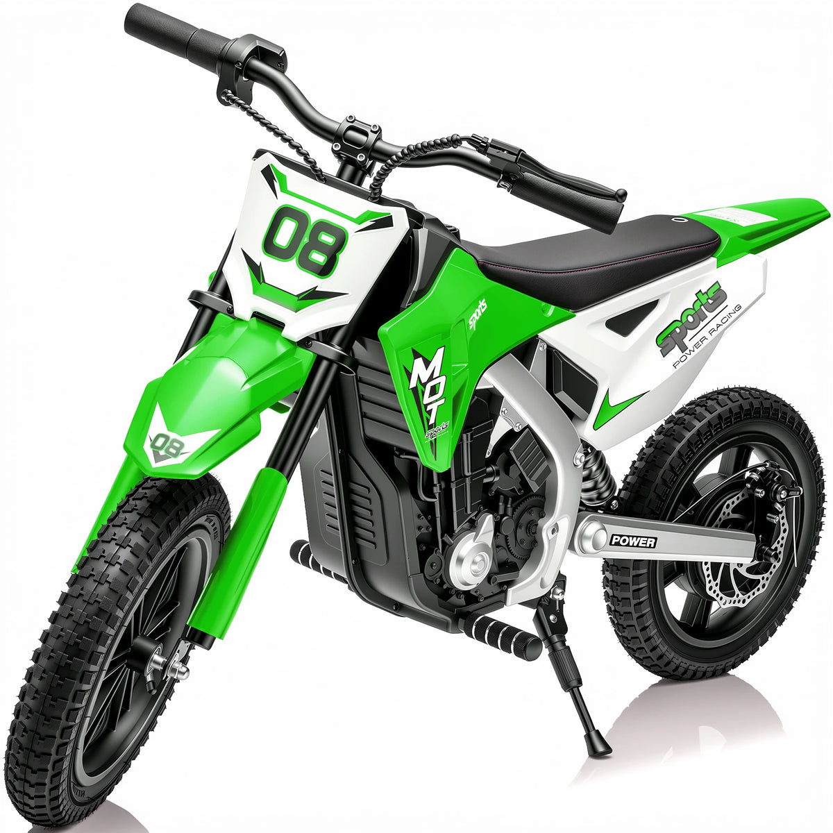 24V Kids Electric Dirt Bike, Powerful Motor 14MPH Ride‑on Motorcycle for Kids, 3‑Speed Adjustable with Disc Brake & Shock Absorption,