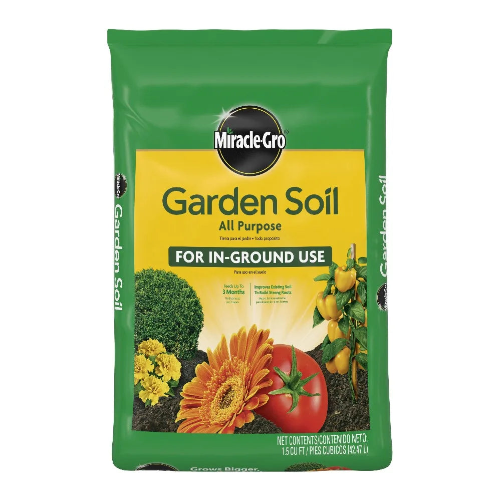 Miracle-Gro Garden Soil General Purpose, 1.5 cubic feet.