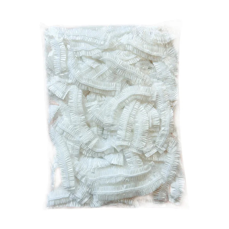 80pcs Waterproof Disposable Shower Cap Women's  Elastic Mouth Strip Plastic.