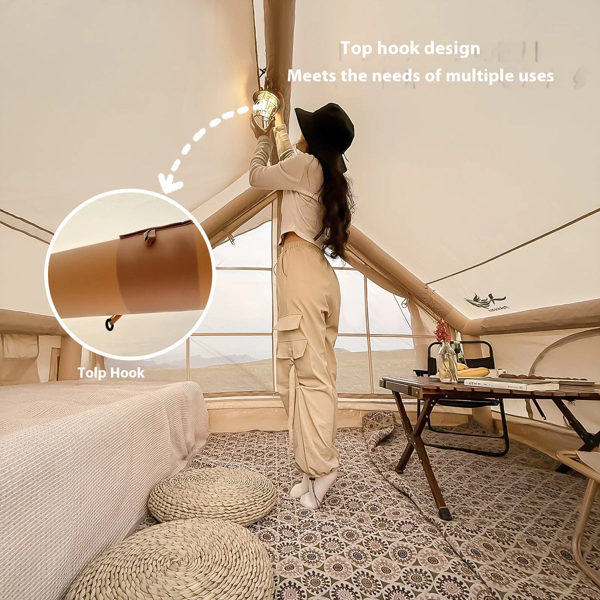 Inflatable Tents For Adult Camping, Luxury Camping Tents, Inflatable Tents With Stove Plug, 4/6/8 Person Family .