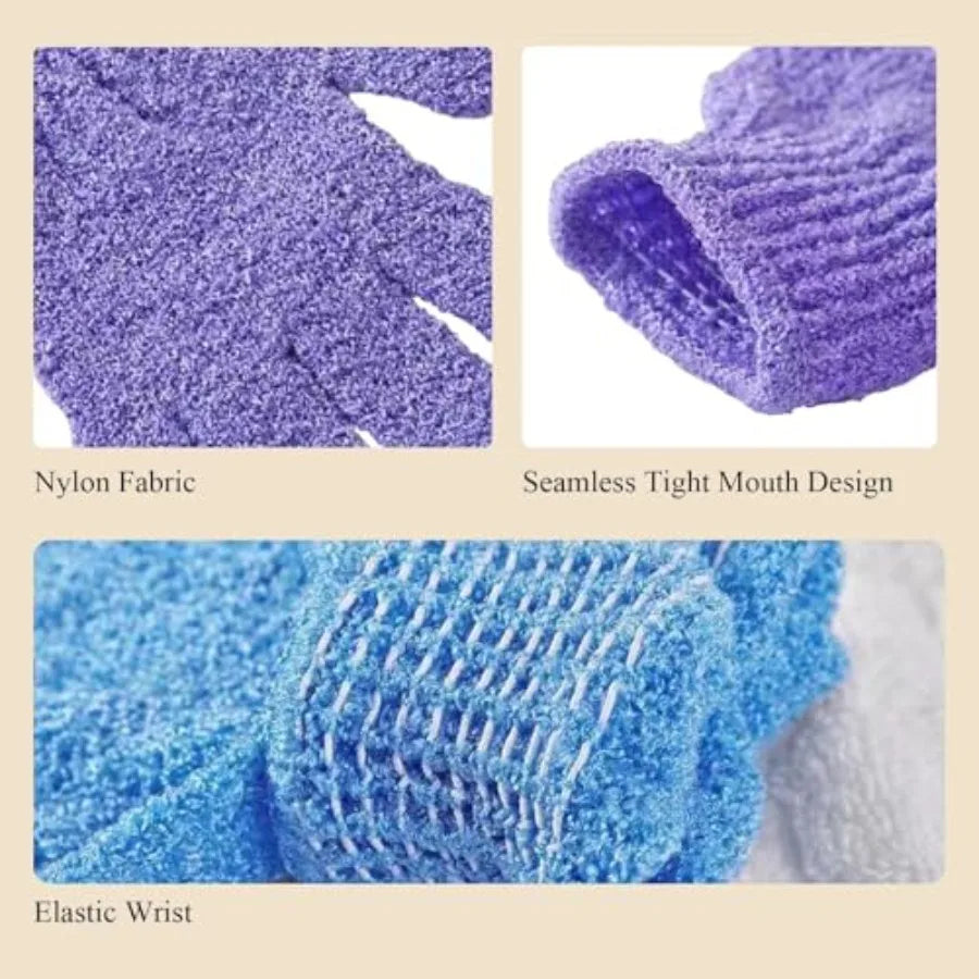 2 PCS Exfoliating Glove, Scrub Gloves Exfoliating, loofah, .