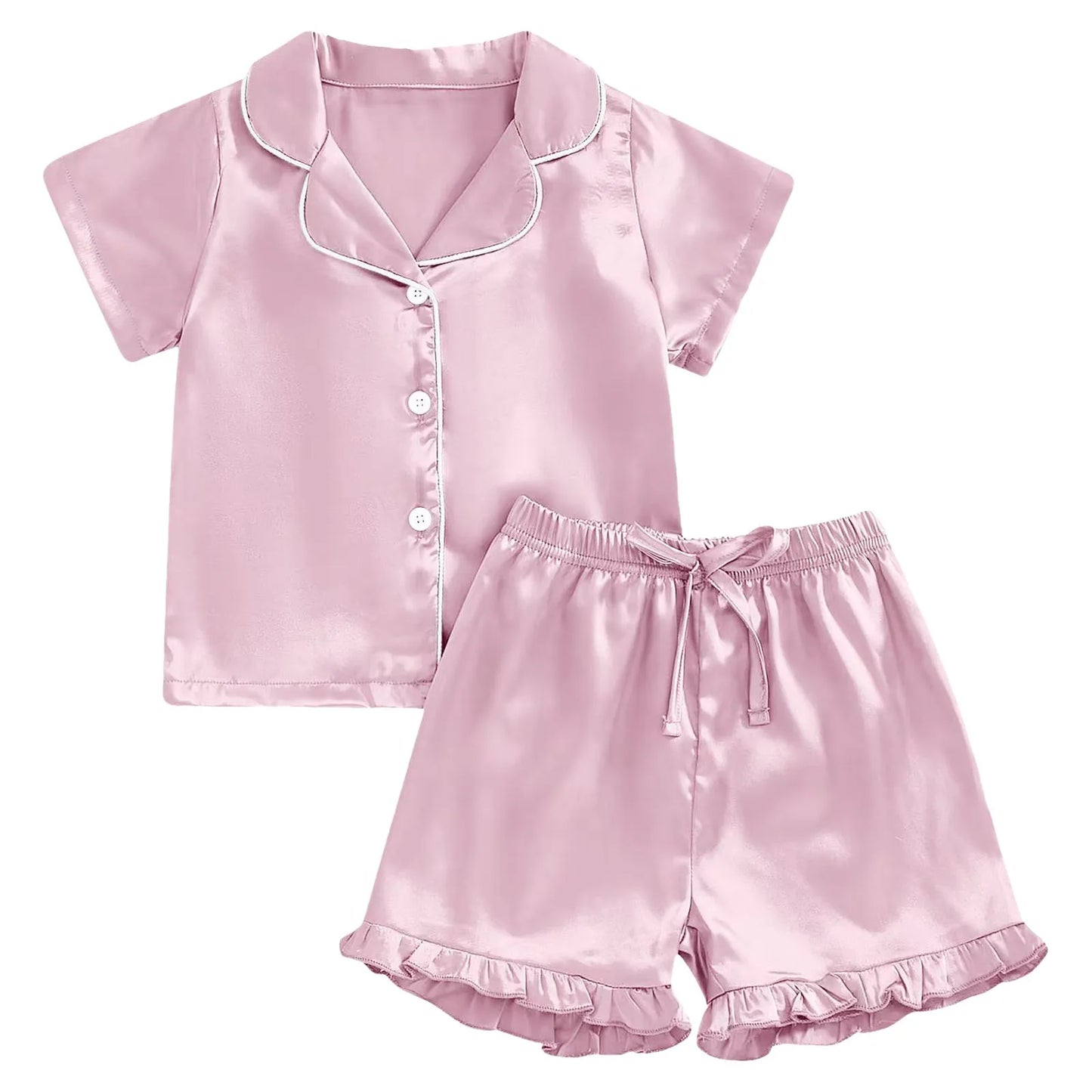 Baby Girl Warm Clothes Toddler Silk Pajamas  Slippers