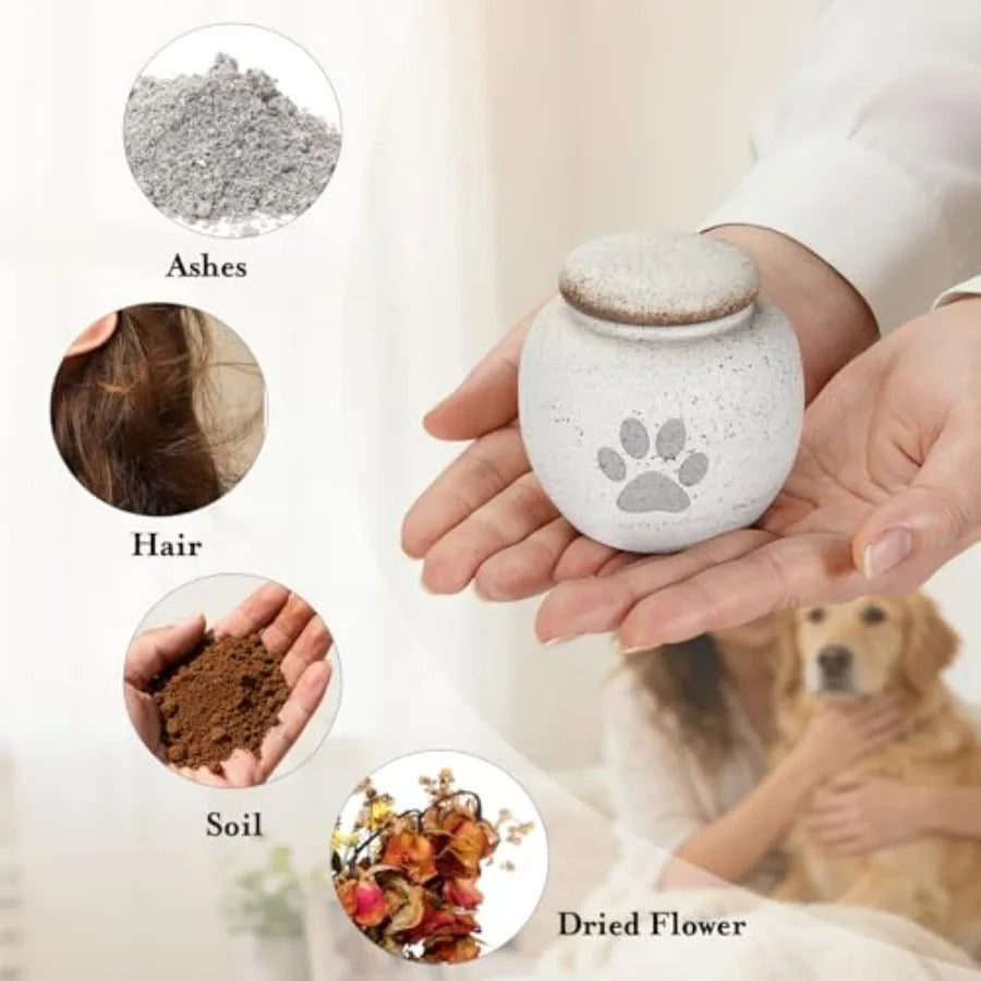 Pet Urn for Dogs Cats 2.76 Inch Small Urn for Pet Ashes Cremation .