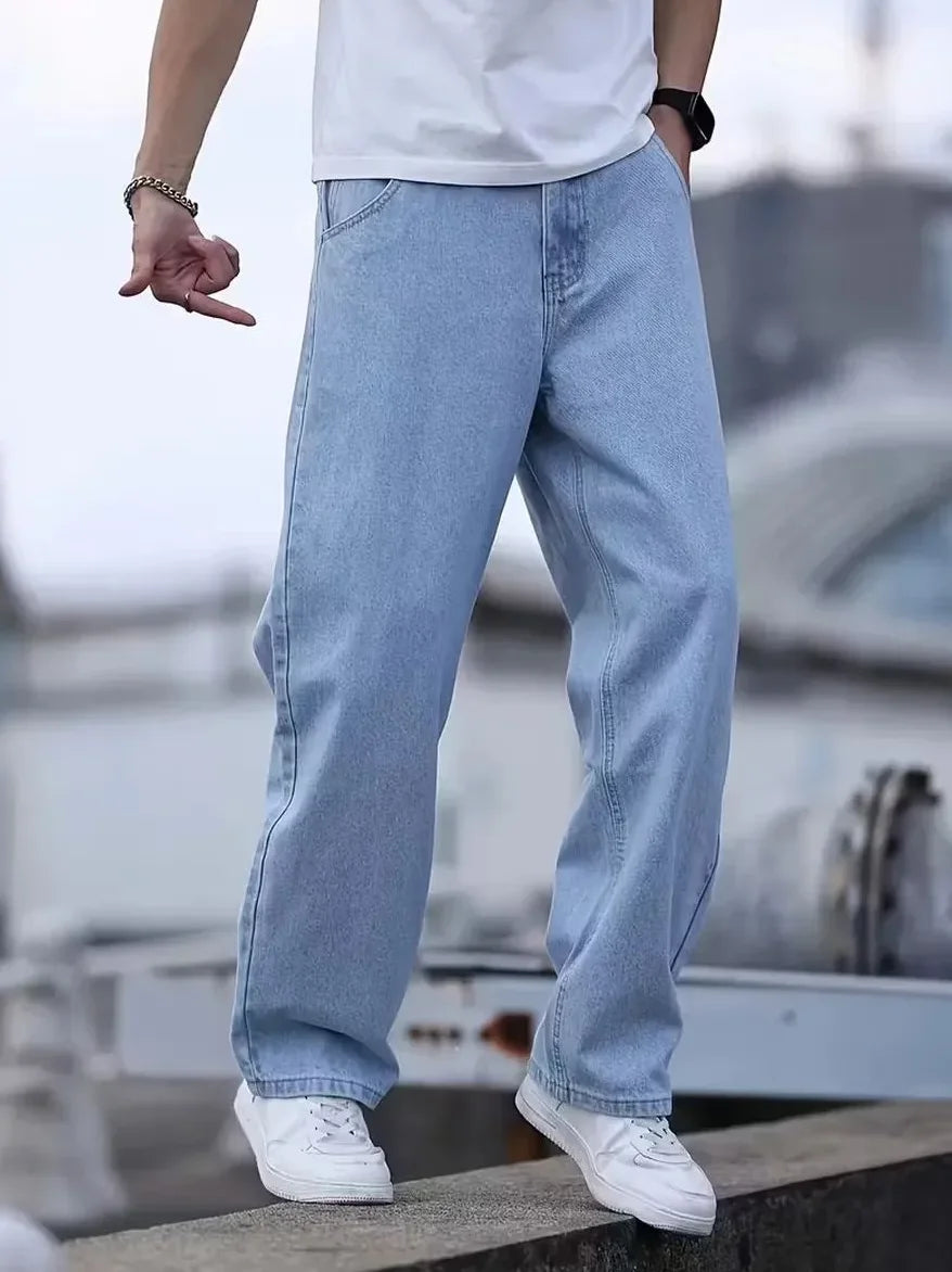 Men's Jeans, Soft and Comfortable Fabric, Straight-Leg Design, .