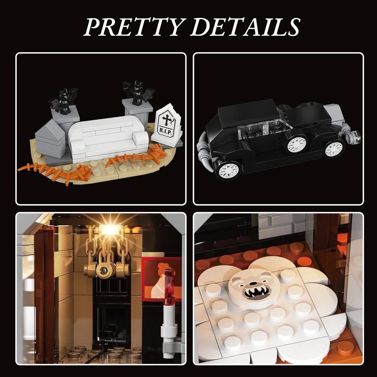 Gothic House Building Blocks Set Nightfall Manor Architecture Bricks Creative.