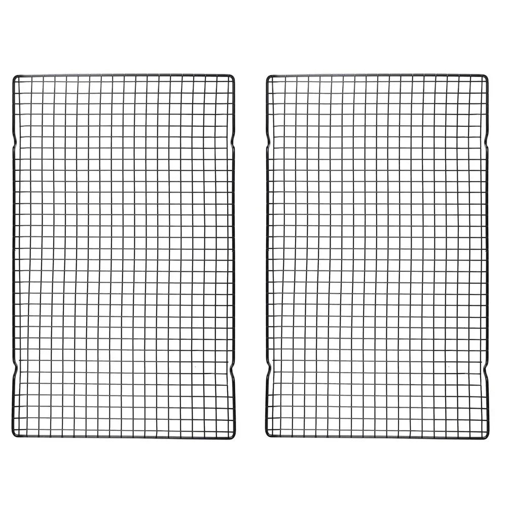 Nonstick Carbon Steel Cooling Rack Set of 2 Rectangle Bakeware .Dishwasher Safe