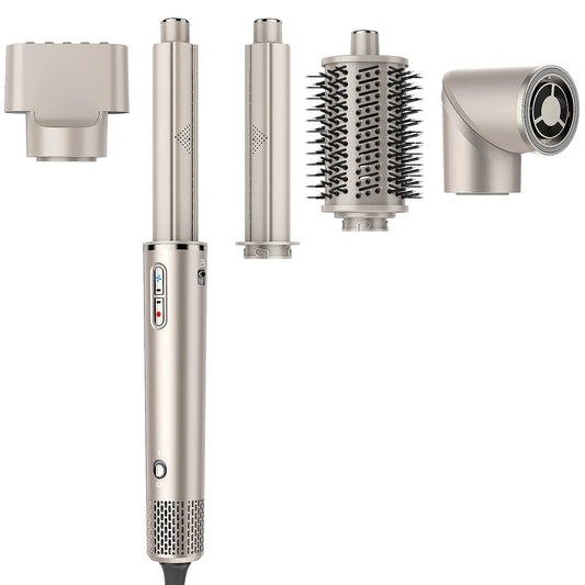Hair Dryer Brush & 5 in 1 Hair Styler, Silver,