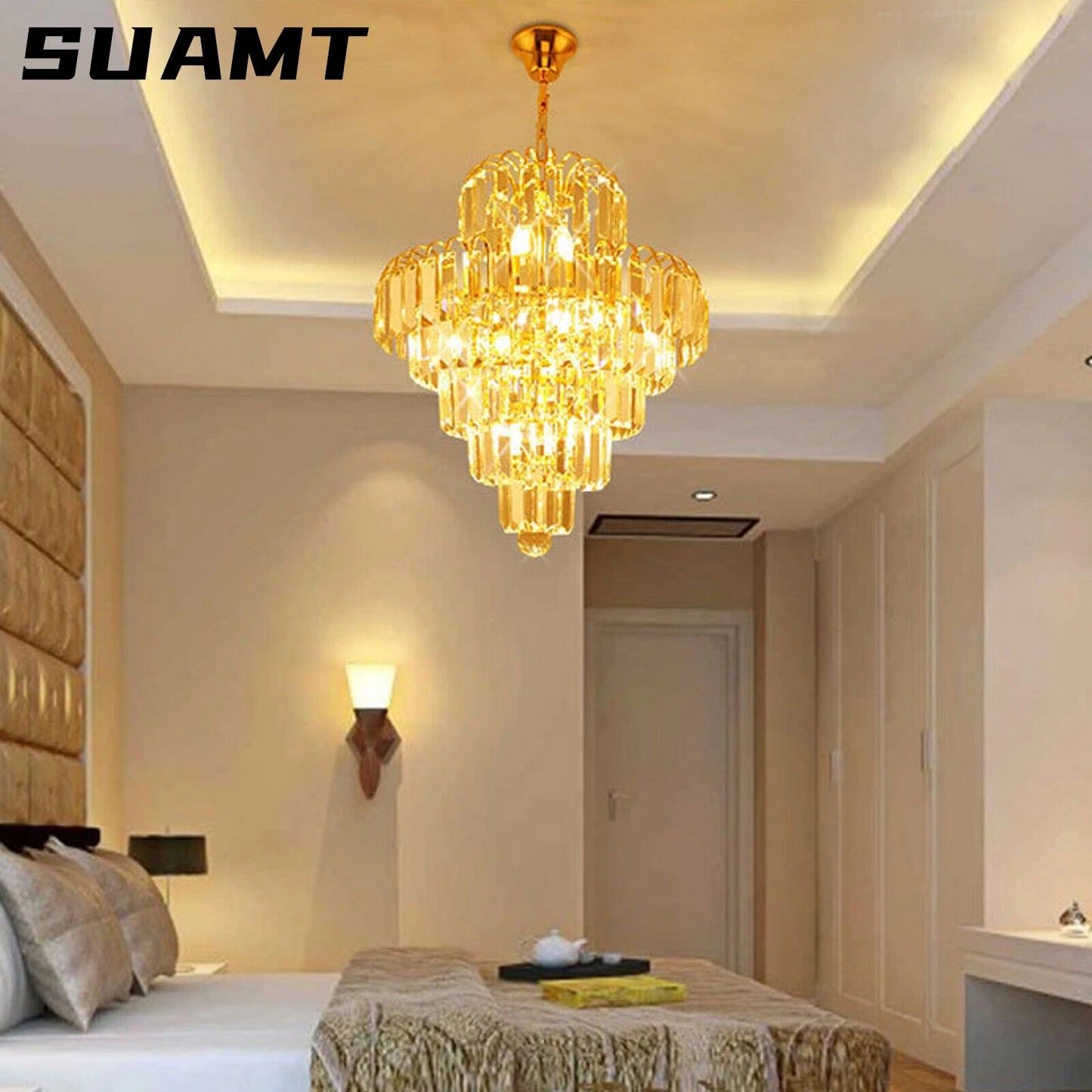 Luxury Crystal Chandelier Modern Ceiling Light Lamp Pendant Fixture