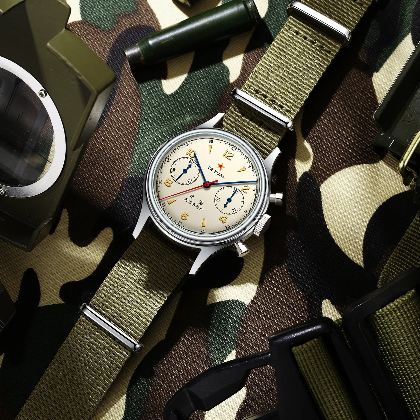 Seagull 1963 International Edition Watch for Men Chronograph Manual Winding .