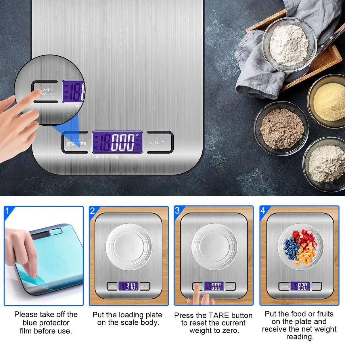 Mechanical Dial Scale Manual Food Scale with 2 Pound Capacity