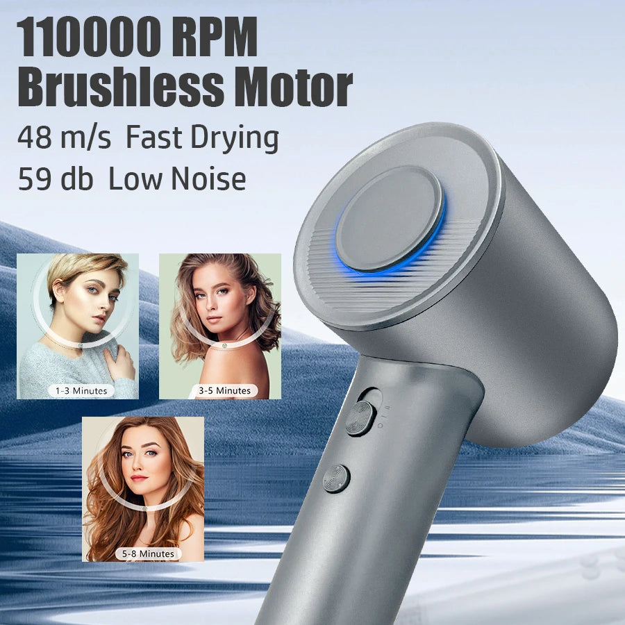 Professional Hair Dryer High-Speed  Hair Care Styling Negative Ion Tool Magnetic Nozzle