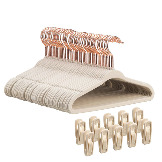 Baby Velvet Hangers 30/50 Pack - 11 Inch Premium Felt Non Slip Kids Hanger for Infant & Toddler Clothes.