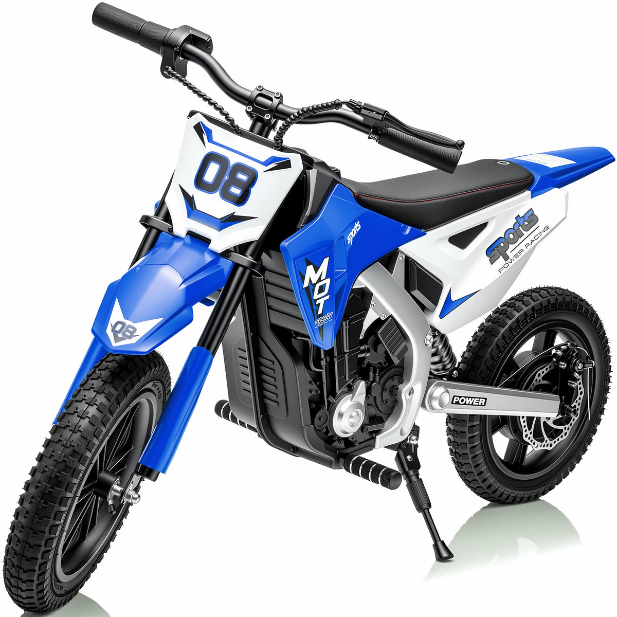 24V Kids Electric Dirt Bike, Powerful Motor 14MPH Ride‑on Motorcycle for Kids, 3‑Speed Adjustable with Disc Brake & Shock Absorption,