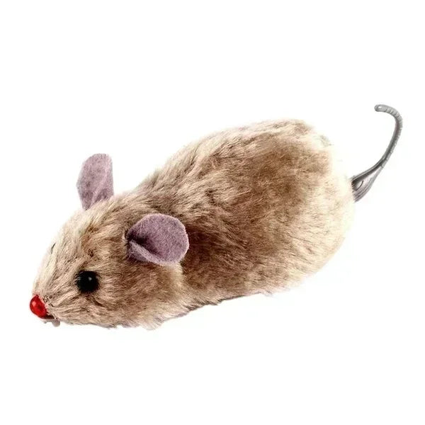1Pc Funny Lifelike Plush Mouse Running Rat Toy for Cats