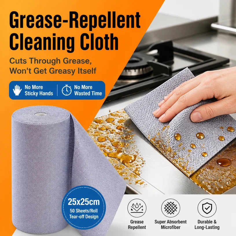 50pcs Non-Stick Oil Dish Cloths, Tear-Off Microfiber Rags,