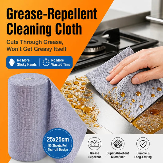 50pcs Non-Stick Oil Dish Cloths, Tear-Off Microfiber Rags,