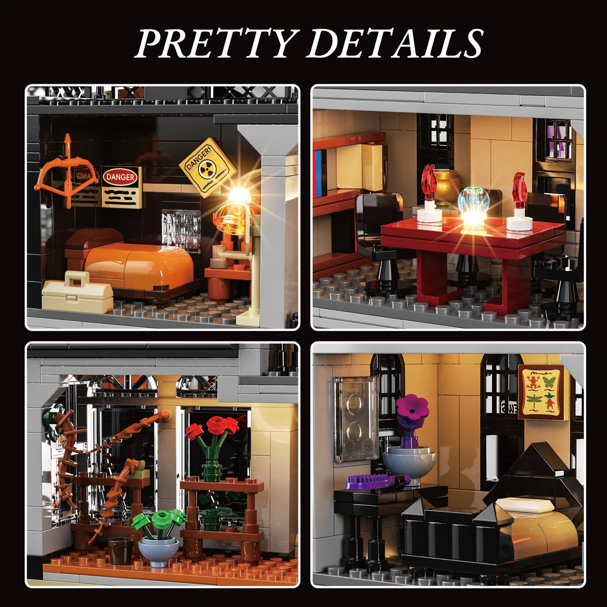 Gothic House Building Blocks Set Nightfall Manor Architecture Bricks Creative.