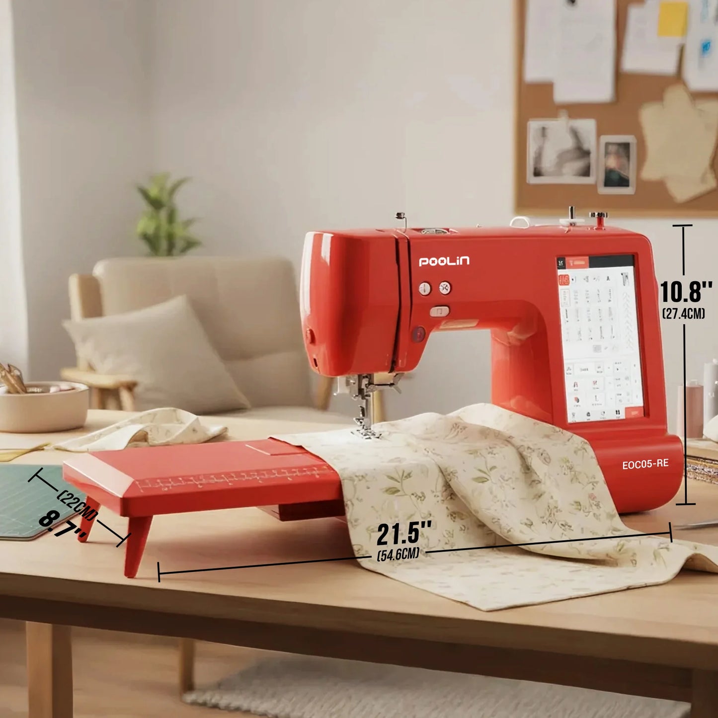 2in1 Embroidery Sewing Machine, Computerized Home Machine for Beginners with Starter Kit